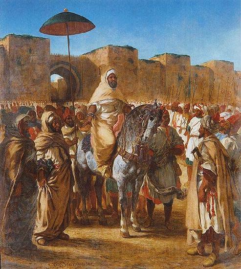 Eugene Delacroix Sultan of Morocco Germany oil painting art